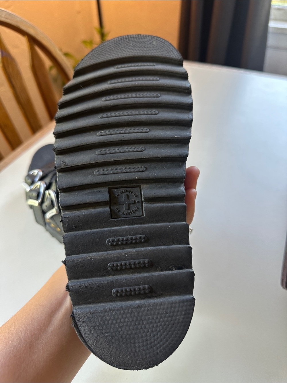Dr. Martens Black Triple-Buckle Slide Sandals W8 - Picture 4 of 6